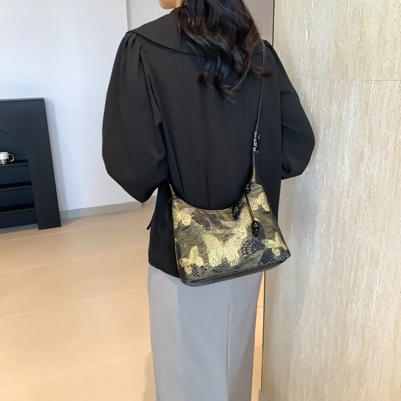 REDOO PU Shoulder Bag, Crossbody Bag Regular Women's Silver/Gold-8