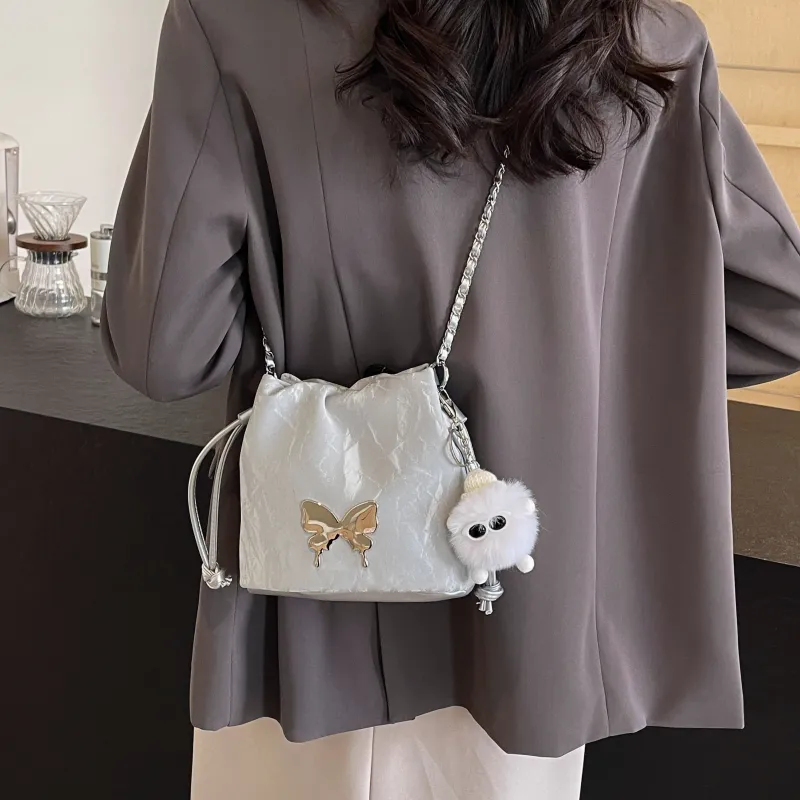 REDOO PU Crossbody Bag Shoulder Bag Women's White/Pink/Black/Silver/Green-22