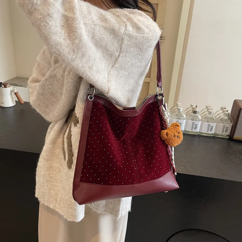 REDOO Suede Shoulder Bag Women's Multicolor-6