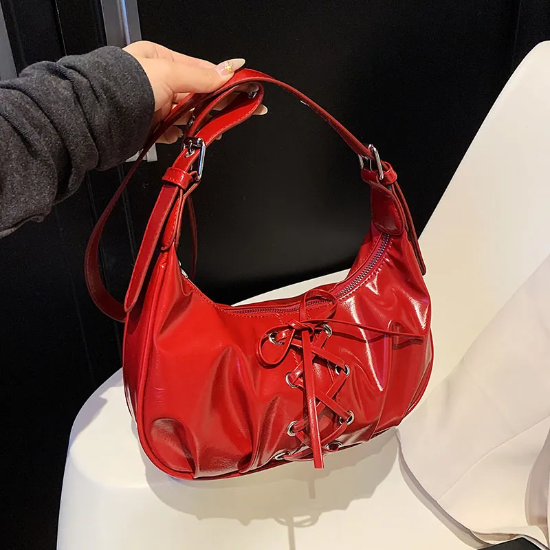 REDOO PU Shoulder Bag Women's White/Silver/Pink/Red/Black-7