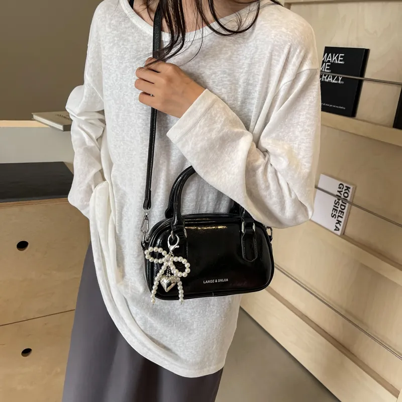 REDOO PU Shoulder Bag, Crossbody Bag, Handbag Women's Ecru/Silver/Black/Burgundy-12