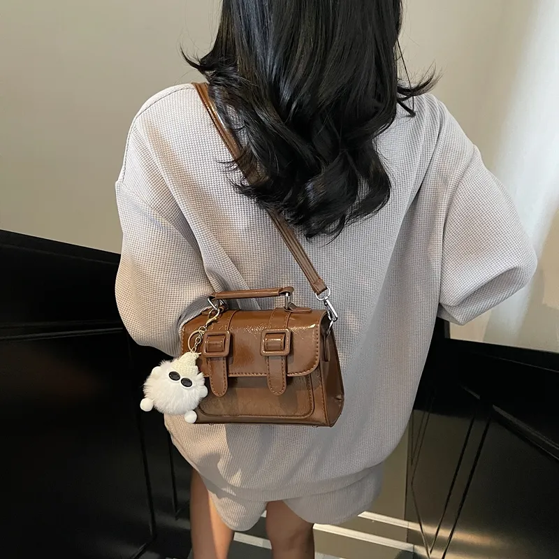REDOO PU Handbag Regular Women's White/Black/Brown/Blue-5
