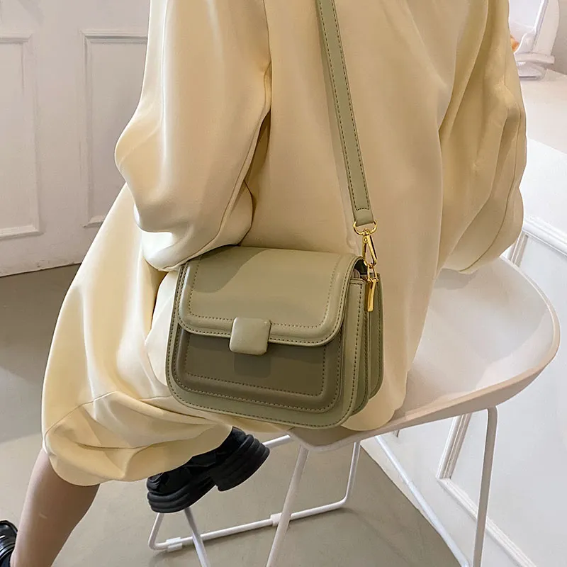 REDOO PU Crossbody Bag, Shoulder Bag Women's Elegant White/Milk Tea Apricot/Elegant Green/Versatile Black-8