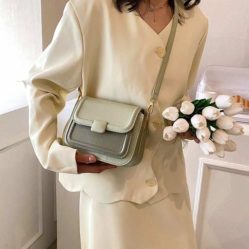 REDOO PU Crossbody Bag, Shoulder Bag Women's Elegant White/Milk Tea Apricot/Elegant Green/Versatile Black-7