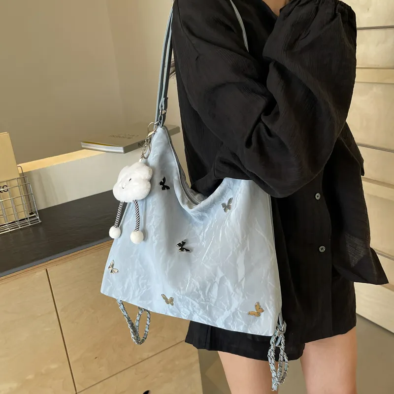 REDOO Pu Backpack On The Shoulder Regular Women's Silver/Ecru/Blue/Pink/Black-6