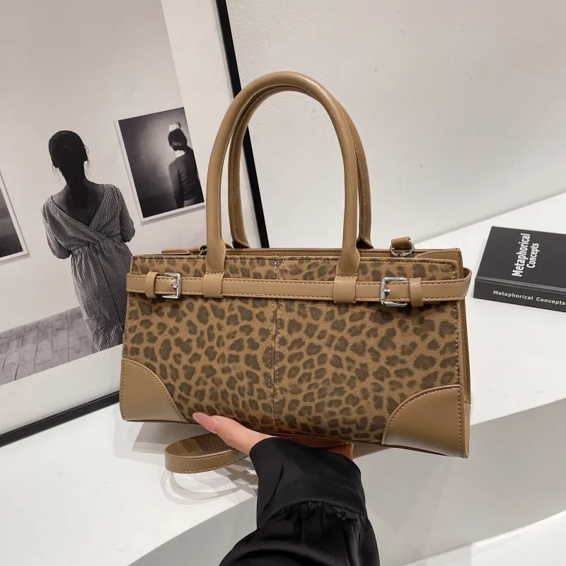 REDOO PU Shoulder Bag Crossbody Bag Handbag Regular Women's Leopard Print/Coffee/Red/Khaki-1