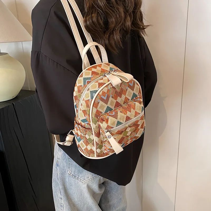 REDOO Pu Backpack Women's Diamond Pattern Blue, Diamond Pattern Beige Yellow, Butterfly Silver, Butterfly Pink-14
