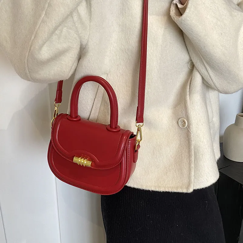 REDOO PU One Shoulder Handbag Women's Cream White-11