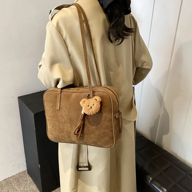 REDOO PU Shoulder Bag Women's Black/Coffee/Olive/Red-7