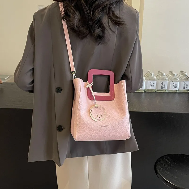 REDOO PU Shoulder Bag Women's Black/Ecru/Pink/Blue-7