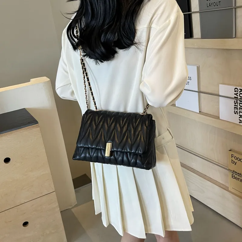 REDOO PU Portable Crossbody Bag, Shoulder Bag Women's White/Silver/Black/Pink-13