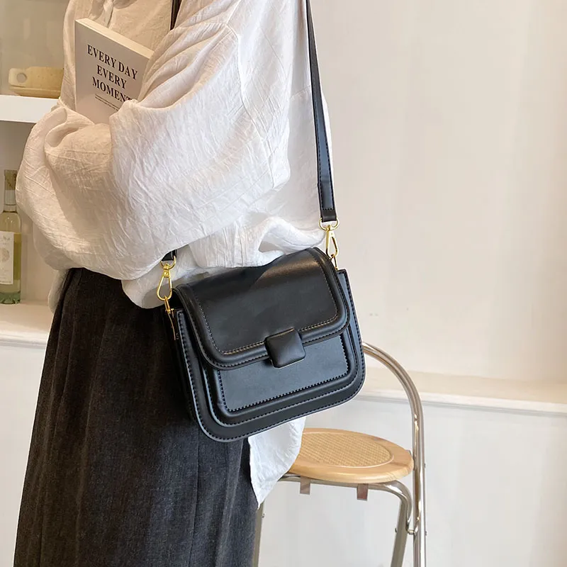 REDOO PU Crossbody Bag, Shoulder Bag Women's Elegant White/Milk Tea Apricot/Elegant Green/Versatile Black-10
