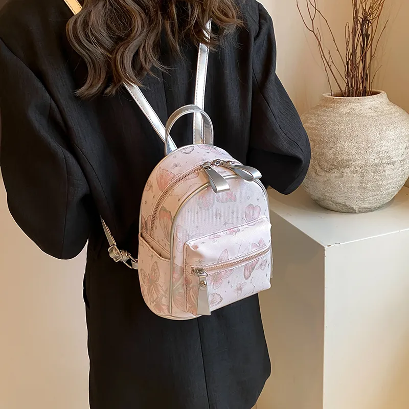 REDOO Pu Backpack Women's Diamond Pattern Blue, Diamond Pattern Beige Yellow, Butterfly Silver, Butterfly Pink-17
