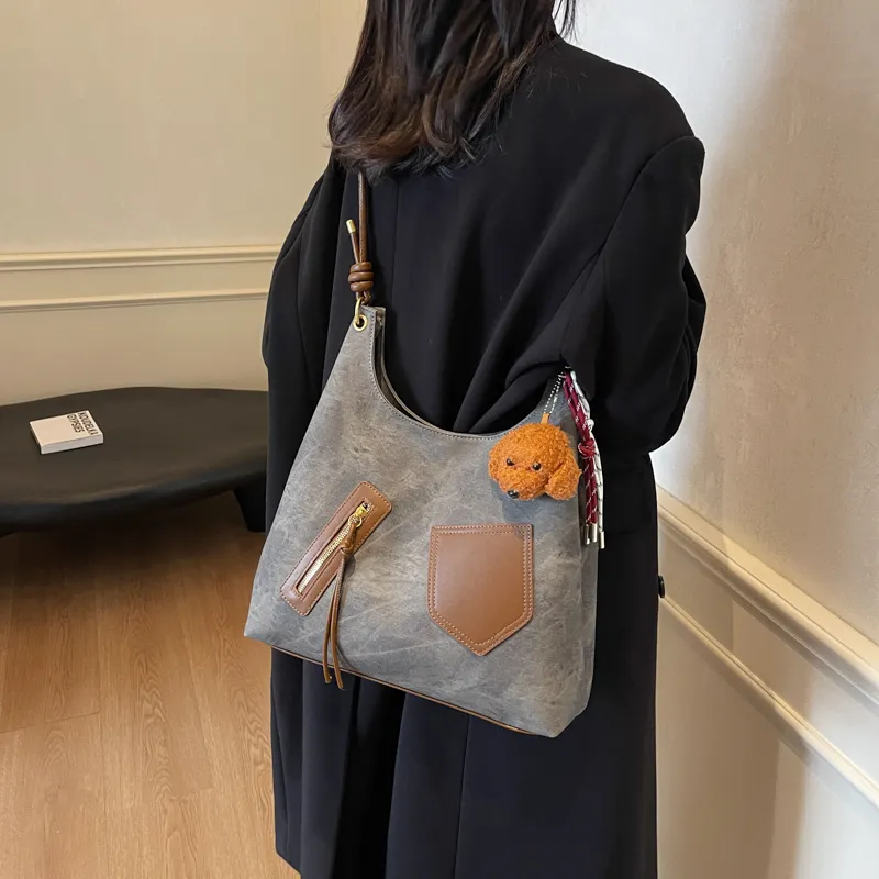 REDOO PU Crossbody Bag, Shoulder Bag Women's Dark Tea/Ecru/Denim Blue/Coffee-12