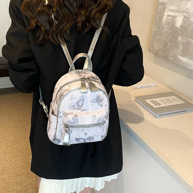 REDOO Pu Backpack Women's Diamond Pattern Blue, Diamond Pattern Beige Yellow, Butterfly Silver, Butterfly Pink-2