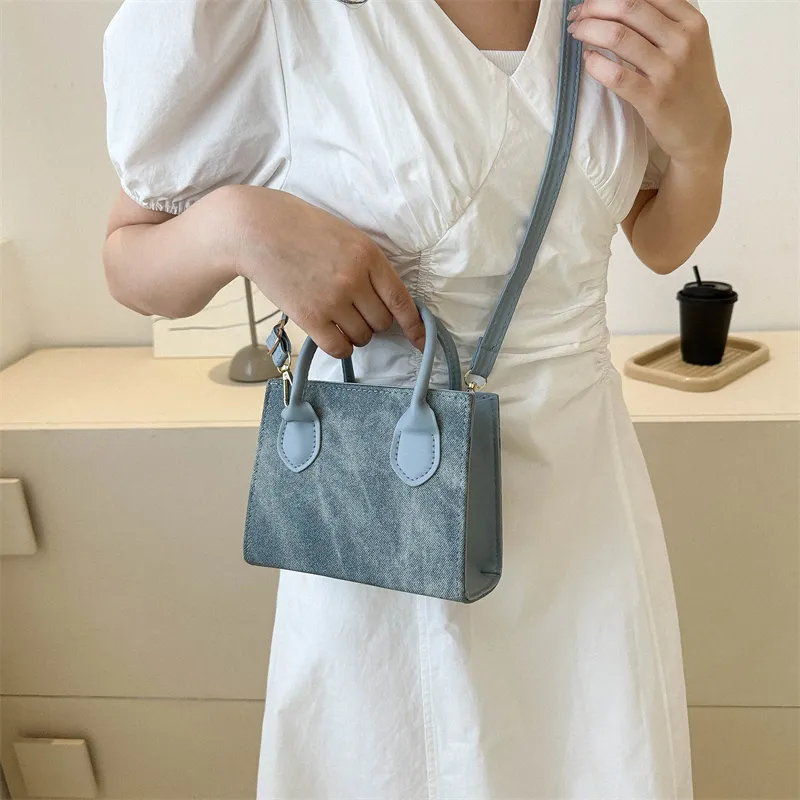 REDOO PU Shoulder Bag Regular Women's Dusty Blue/White/Black/Sky Blue-2