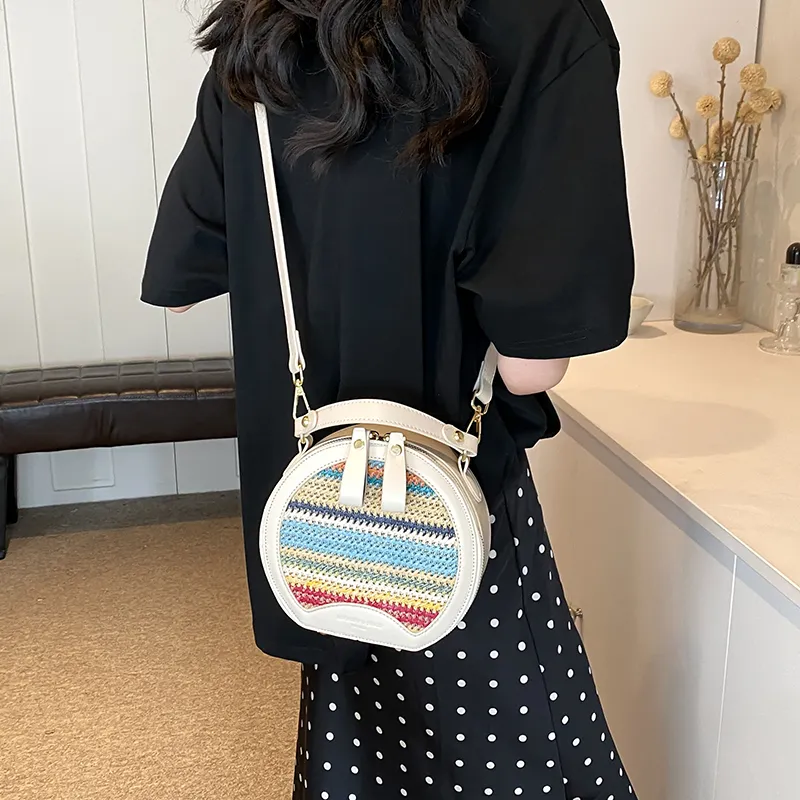 REDOO Fabric One Shoulder Crossbody Handbag Women's White/Khaki/Black-2