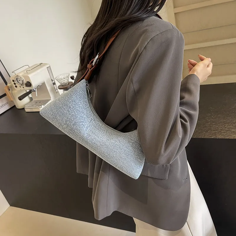 REDOO Denim Shoulder Bag Women's Light Blue/Dark Blue/Dark Tea-2