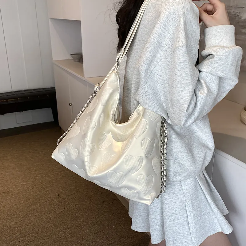 REDOO PU Shoulder Bag Regular Women's Pink/White/Silver/Black-7