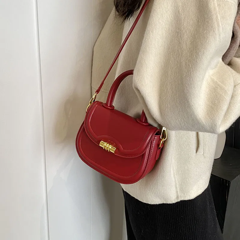 REDOO PU One Shoulder Handbag Women's Cream White-10