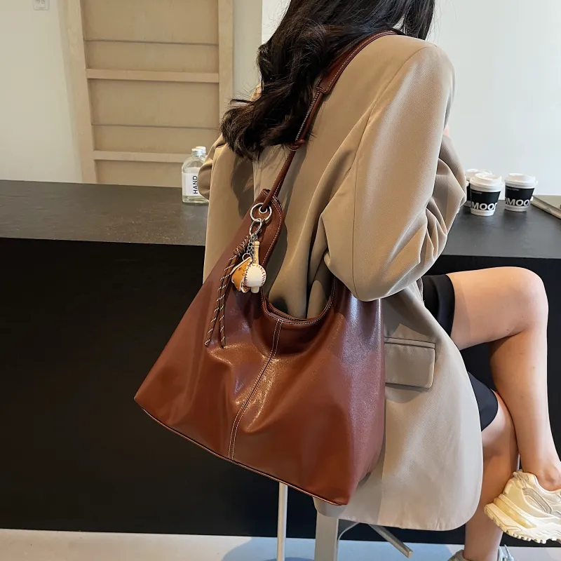 REDOO PU Shoulder Bag Women's Black/Brown/Coffee/Gray-7