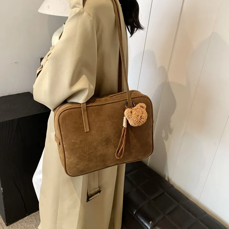 REDOO PU Shoulder Bag Women's Black/Coffee/Olive/Red-6