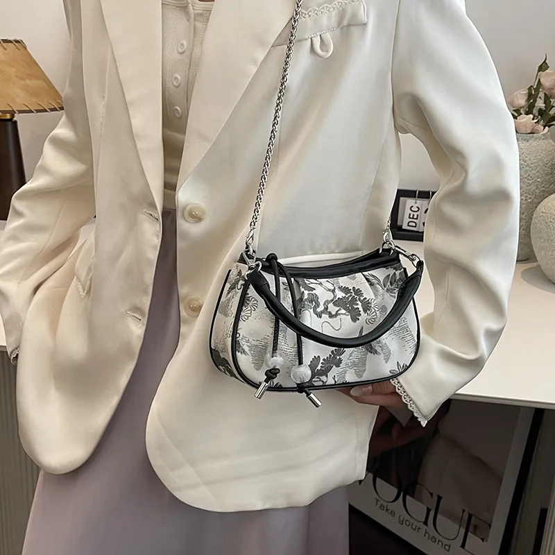 REDOO PU Shoulder Bag Women's Silver/Ecru/Black/Purple-11