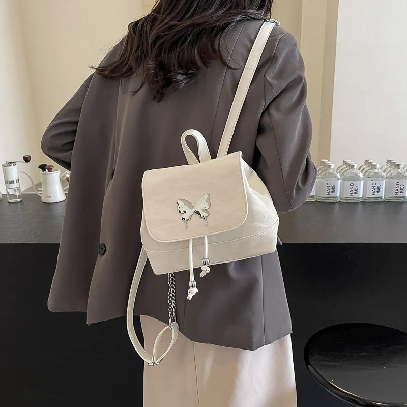 REDOO PU Backpack Regular Women's Silver/Ecru/Blue-7