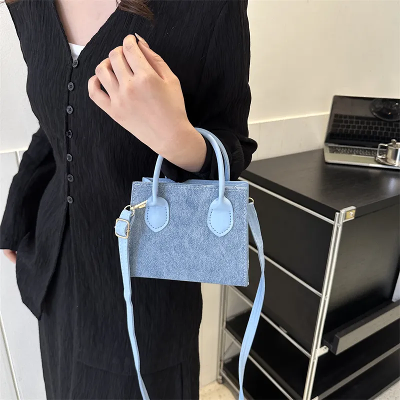 REDOO PU Shoulder Bag Regular Women's Dusty Blue/White/Black/Sky Blue-18