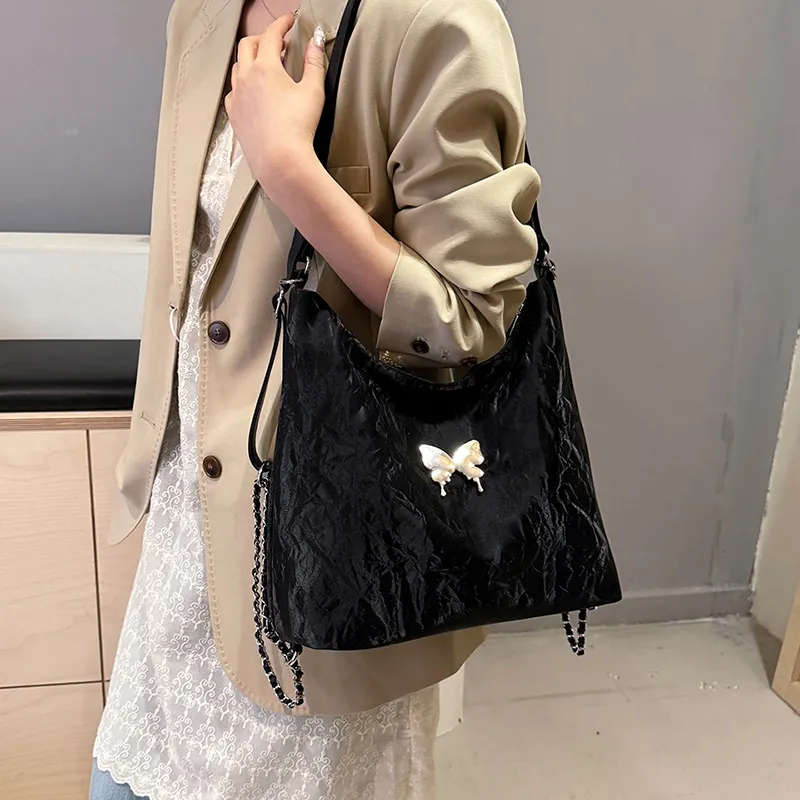 REDOO Mercerized Velour Backpack Crossbody Bag Shoulder Bag Women's Silver/Ecru/Pink/Green/Black-18
