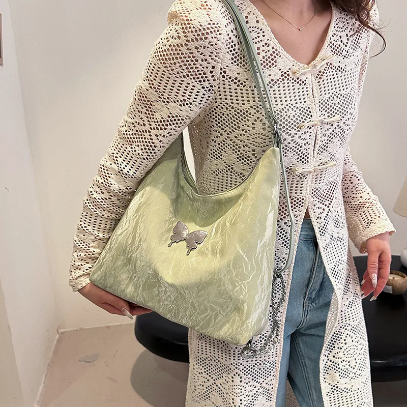 REDOO Mercerized Velour Backpack Crossbody Bag Shoulder Bag Women's Silver/Ecru/Pink/Green/Black-14