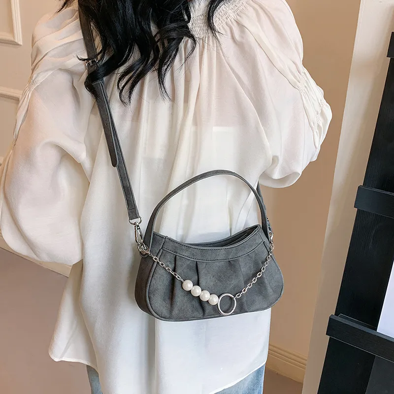REDOO PU Shoulder Bag Regular Women's Ecru/Gray/Blue/Pink-9