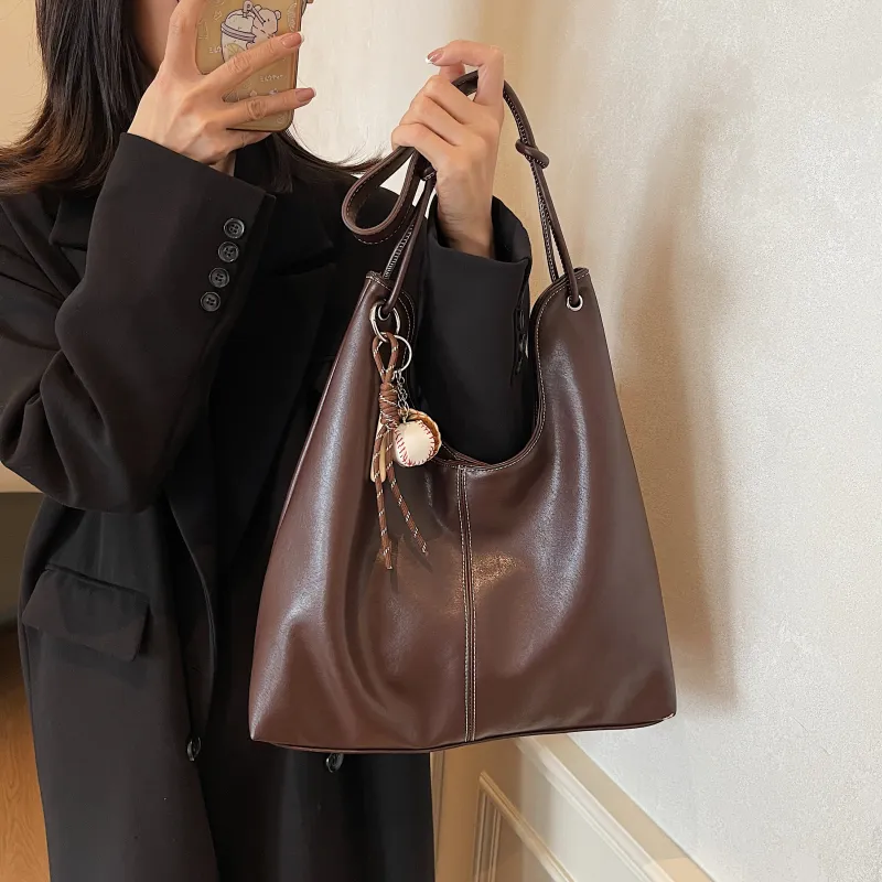 REDOO PU Shoulder Bag Women's Black/Brown/Coffee/Gray-19