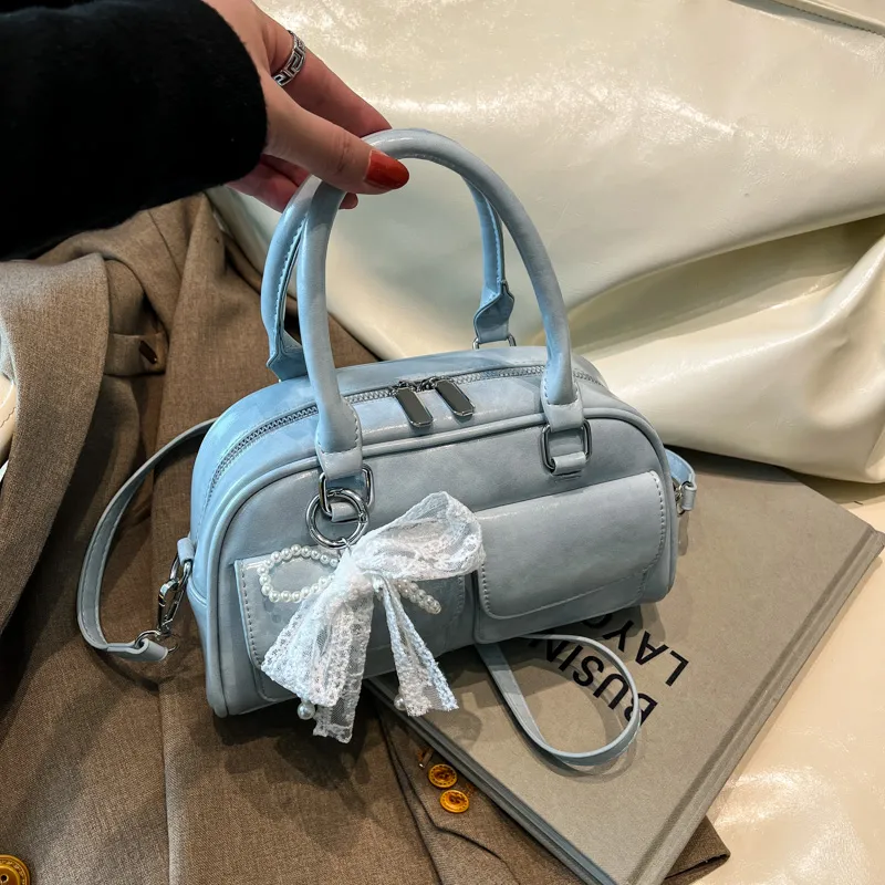 REDOO PU Handbag Women's White/Pink/Blue/Green/Black-5