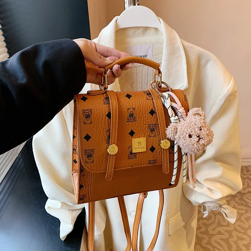 REDOO PU Backpack Women's Ecru/Pink/Brown/White & Khaki-5