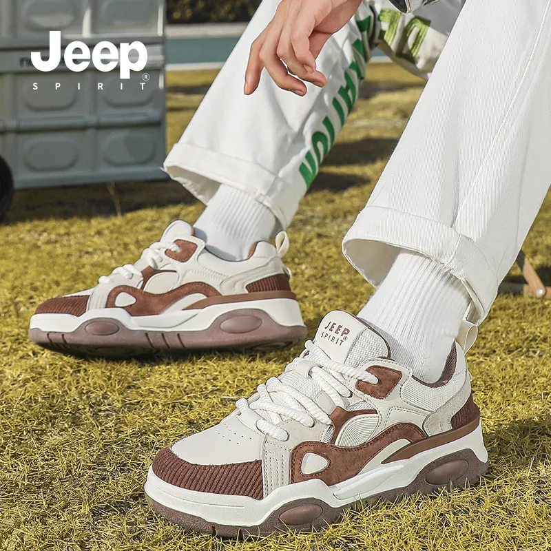 JEEP SPIRIT Skateboard Shoes Men Low Top Rusty Red-8