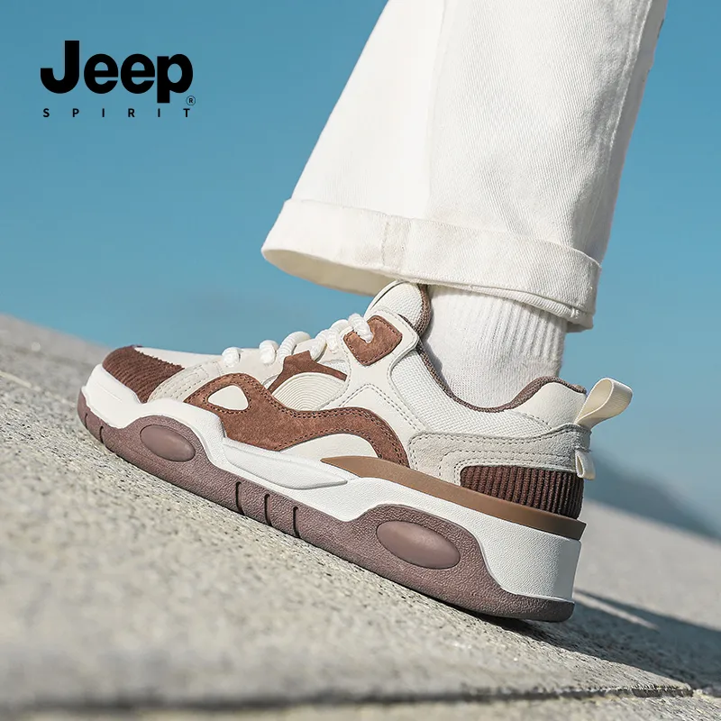 JEEP SPIRIT Skateboard Shoes Men Low Top Rusty Red-13