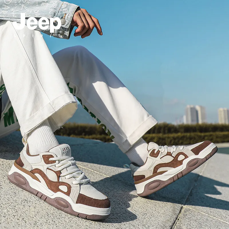 JEEP SPIRIT Skateboard Shoes Men Low Top Rusty Red-10