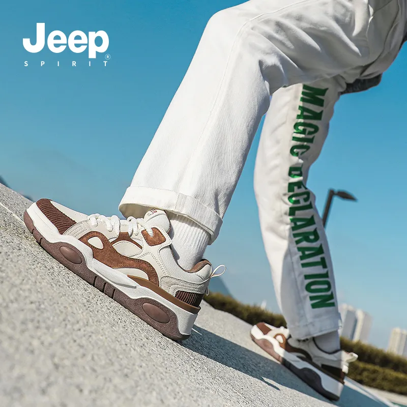 JEEP SPIRIT Skateboard Shoes Men Low Top Rusty Red-11