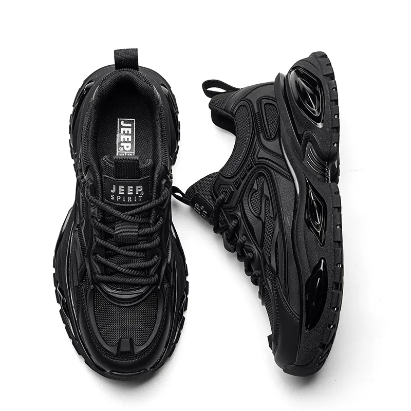 JEEP SPIRIT Darth Vader Chunky Sneakers Men Low Top Jet Black-2