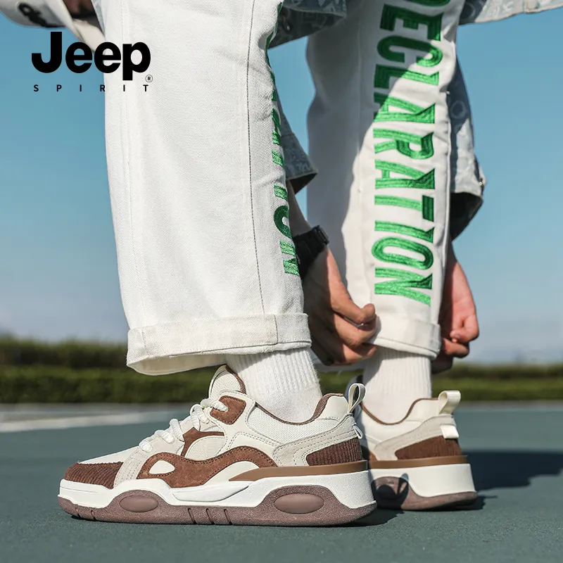 JEEP SPIRIT Skateboard Shoes Men Low Top Rusty Red-14