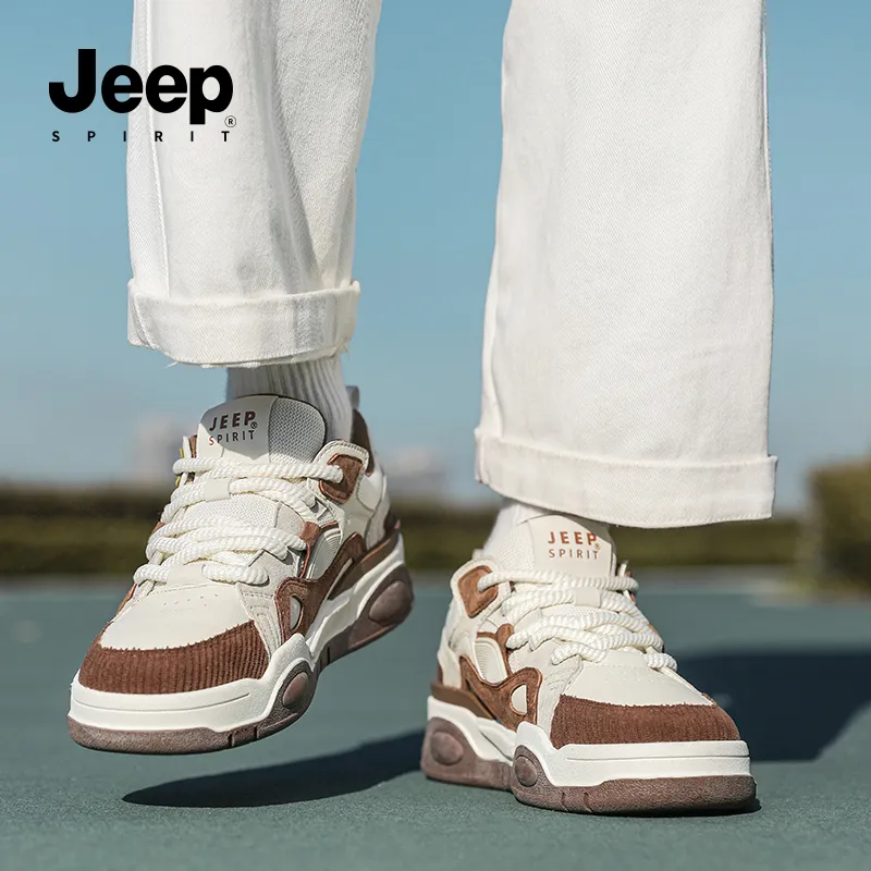 JEEP SPIRIT Skateboard Shoes Men Low Top Rusty Red-15