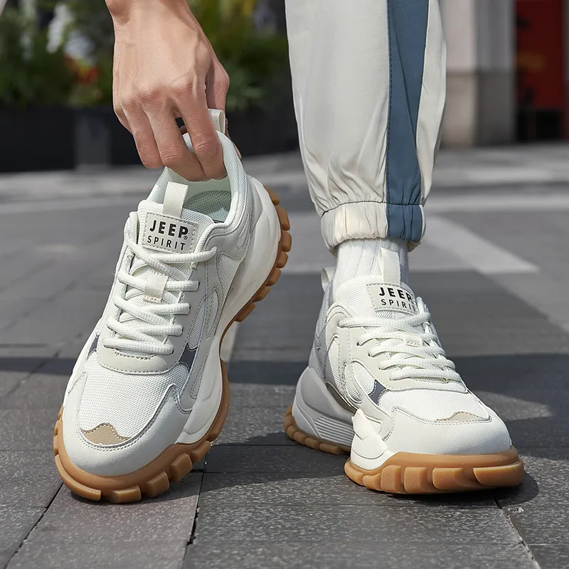JEEP SPIRIT Chunky Sneakers Men Low Top Light Sandy-6
