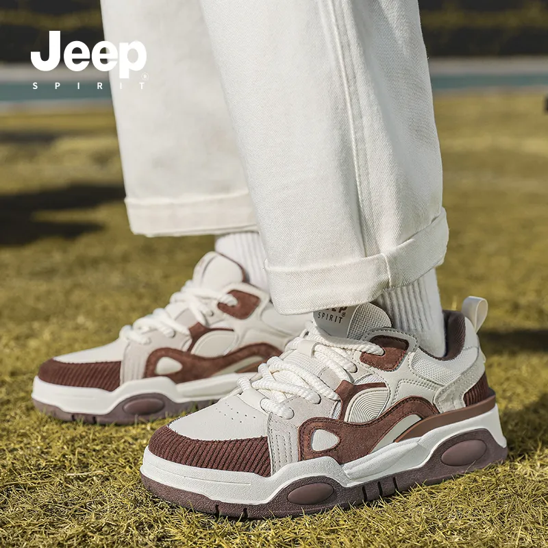 JEEP SPIRIT Skateboard Shoes Men Low Top Rusty Red-9