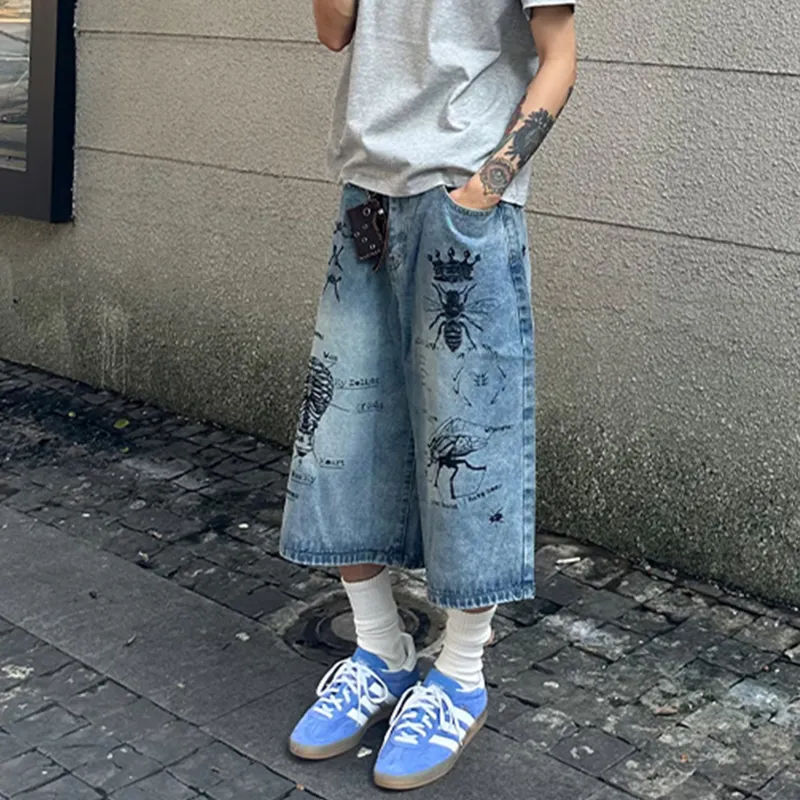 WOKXSS Denim Shorts Unisex Blue-1