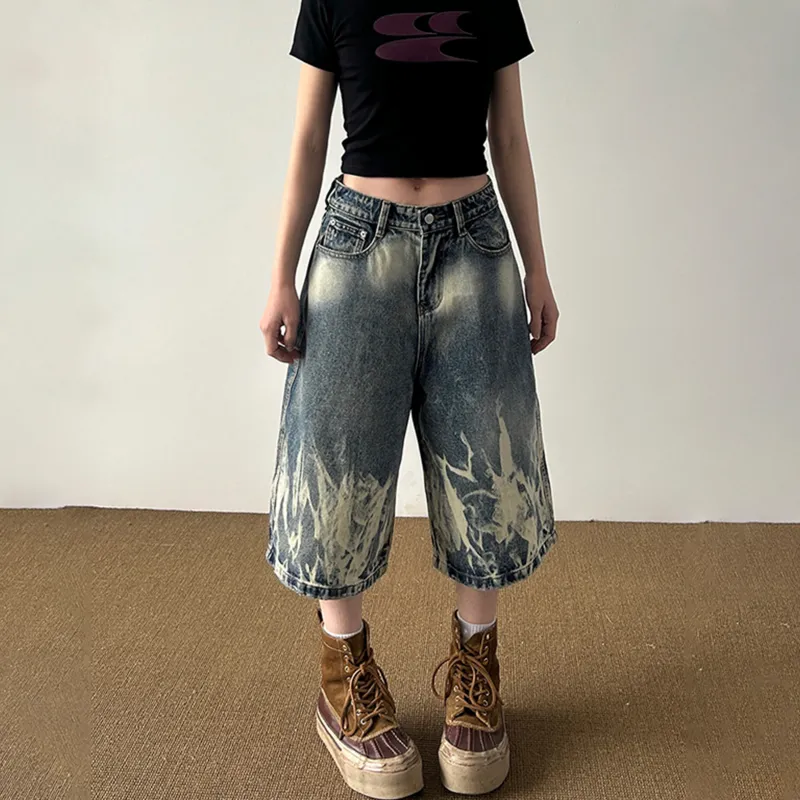 WOKXSS Denim Shorts Unisex Blue-1