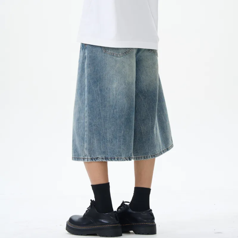 WOKXSS Denim Shorts Unisex Blue-3
