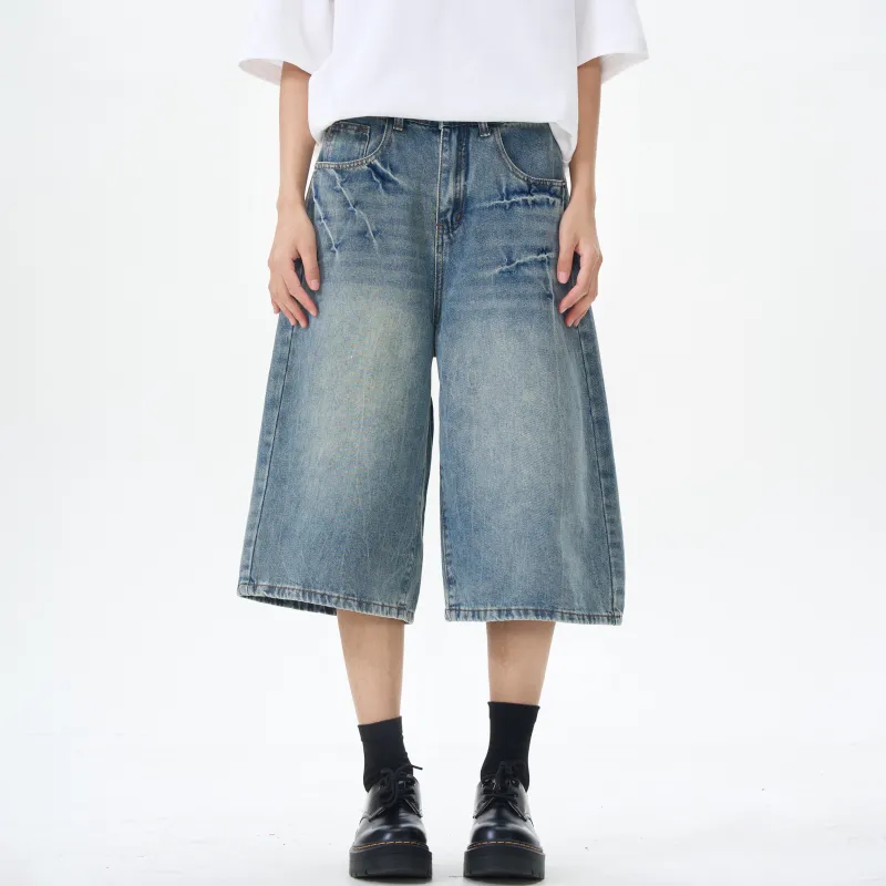 WOKXSS Denim Shorts Unisex Blue-4