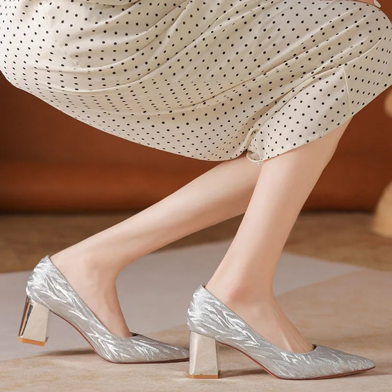 Than Than Me Chunky Heel High Heels Women's-3