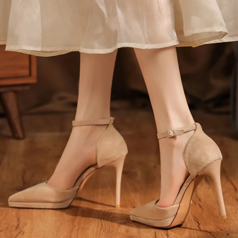Than Than Me Slim Heel High Heels Women's-9